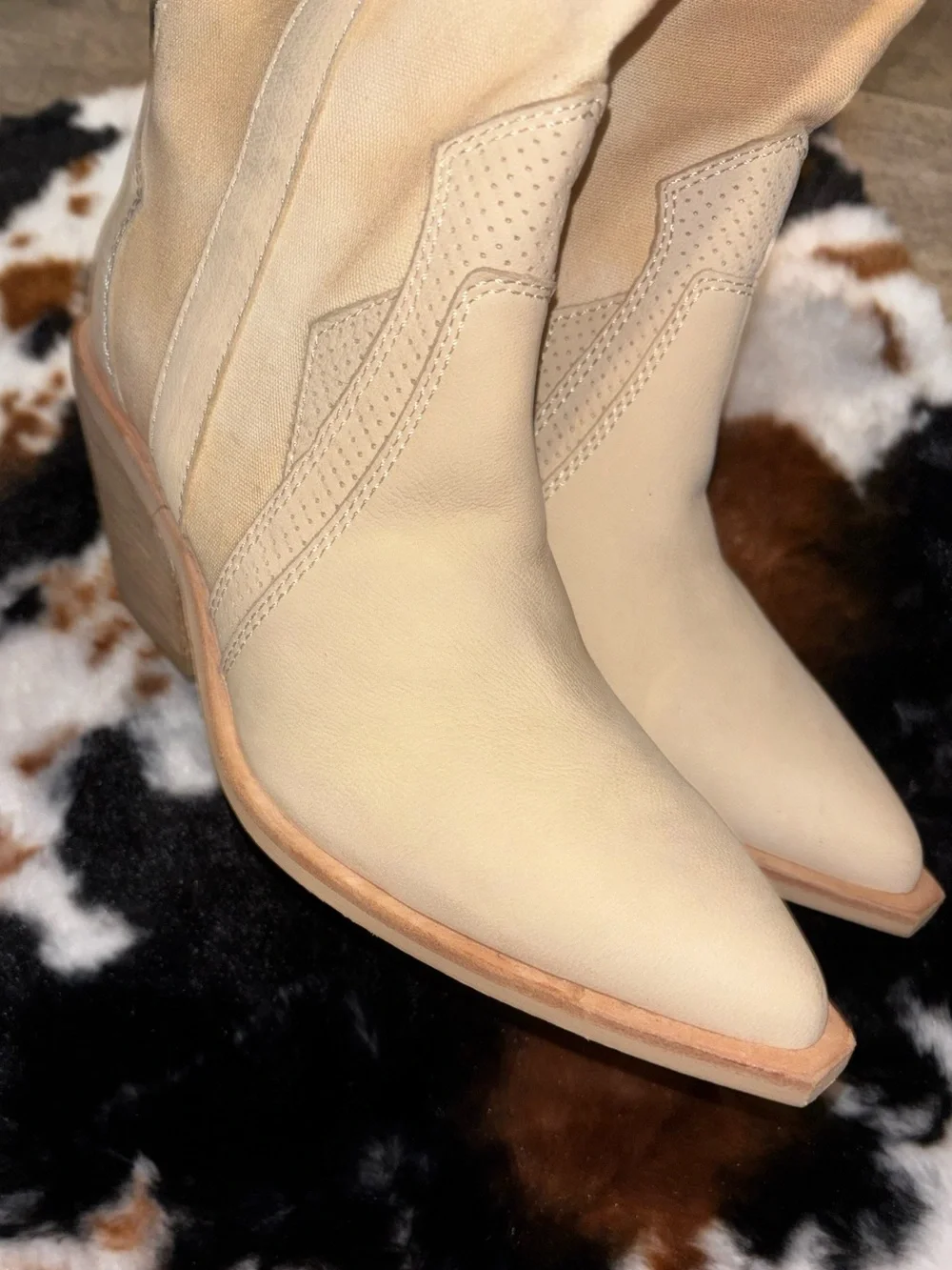 Dolce Vita Navene Vanilla Nubuck Leather Slip-On Knee High Boots
